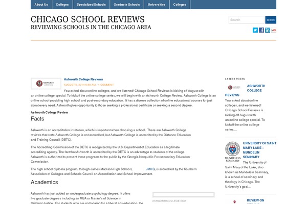 Academica theme site design template sample