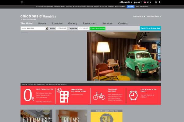 chicandbasicramblashotel.com site used Hotel