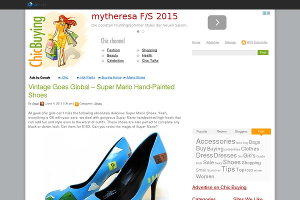 Yabloggy theme site design template sample