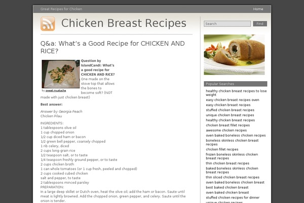 chickenbreastrecipesguide.com site used Grey Matter