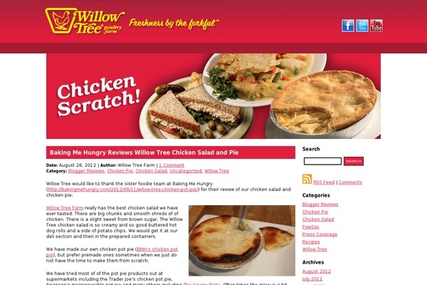 Willow theme site design template sample