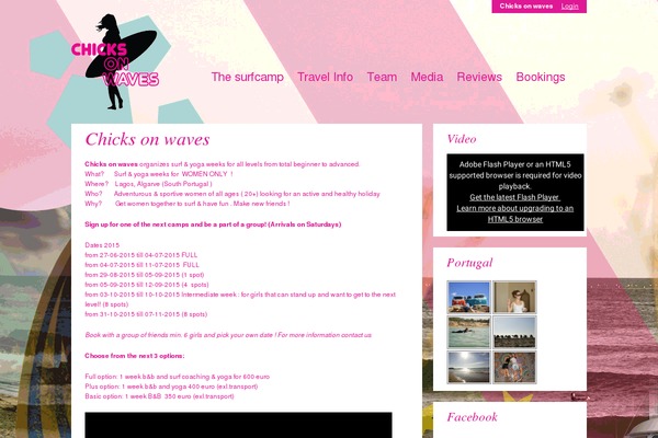 chicksonwaves.com site used Clean_blog