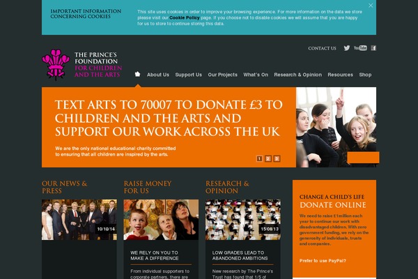 childrenandarts.org.uk site used Cata