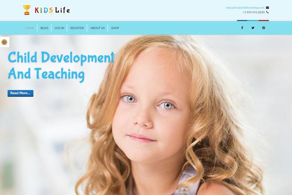 Kidslife theme site design template sample