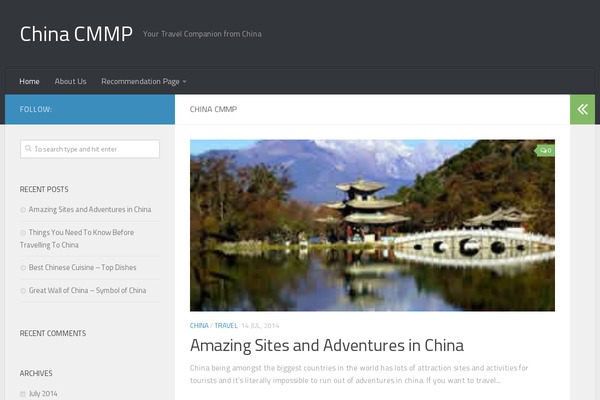 Hueman theme site design template sample