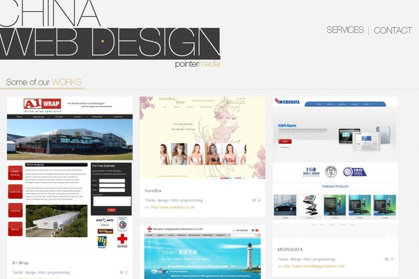 Gridlocked theme site design template sample