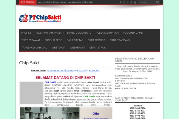 chip-sakti.net site used MasterBlog