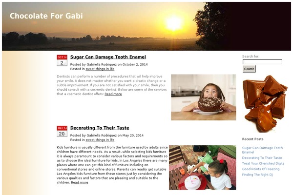 tpSunrise theme site design template sample