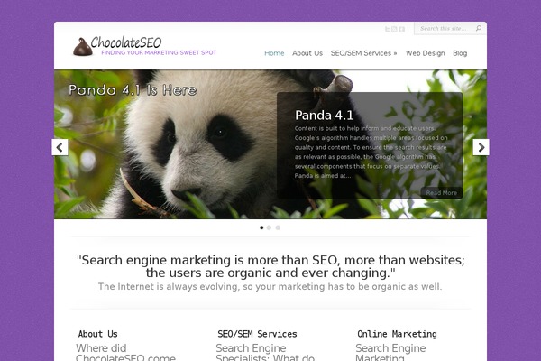 Chameleon theme site design template sample