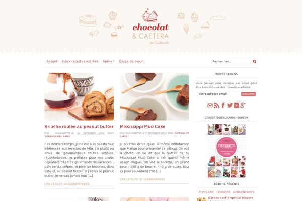 Chocolat theme site design template sample