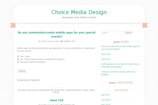 Sugar and Spice theme site design template sample