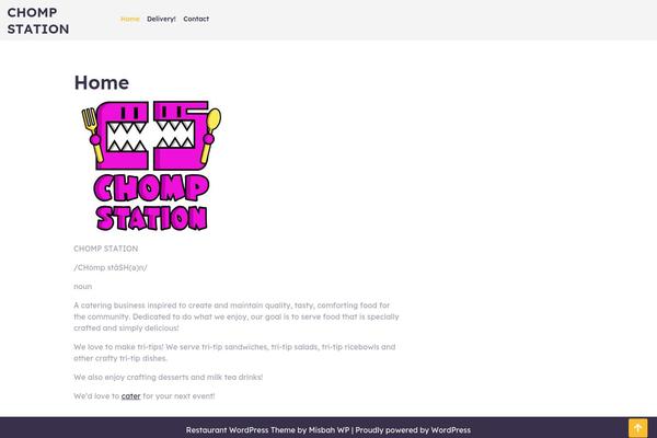 chompstation.com site used Foodie-restaurant