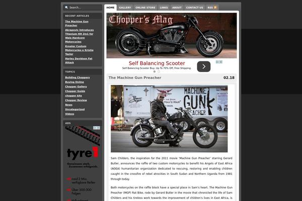 Gluttony theme site design template sample