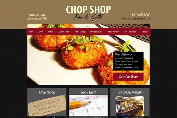 chopshopbarandgrill.com site used Chopshop
