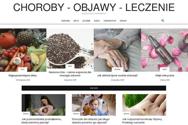 Blossom Magazine theme site design template sample