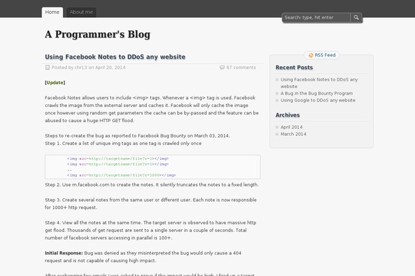 Site using WP Code Highlight plugin