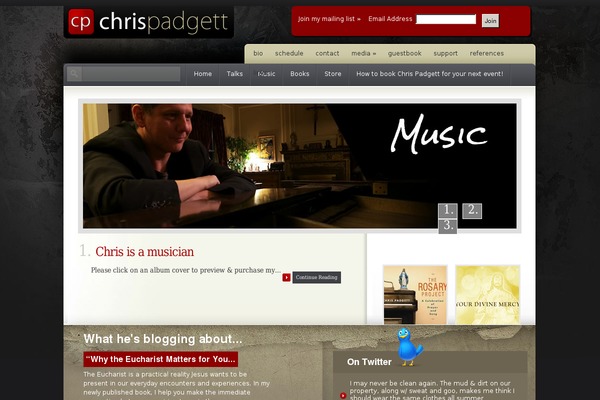 chris-padgett.com site used Coldstone