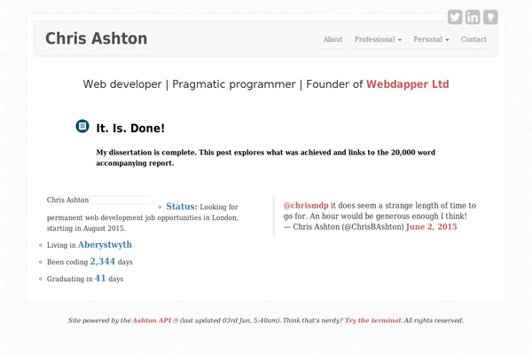 chrisashton.co site used Ashton