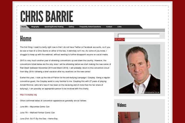 chrisbarrie.co.uk site used Aparatus