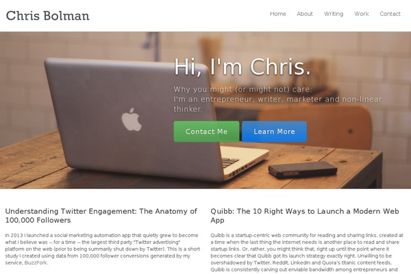 Visia theme site design template sample