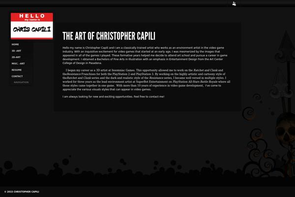 Sideways theme site design template sample