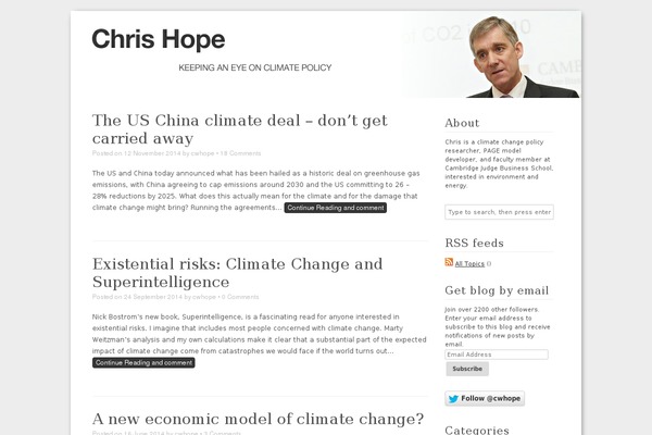 chrishopepolicy.com site used Headway