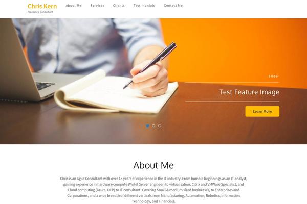 chriskern.co.uk site used Business One Page