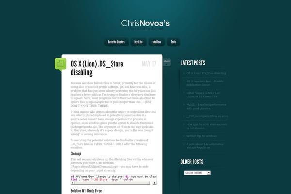 chrisnovoa.com site used LightBright