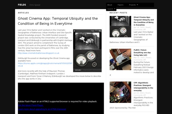 chrisspeed.net site used Fields