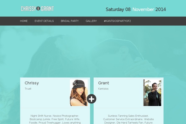 chrissyandgrant.com site used Candg