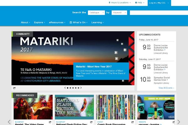 christchurchcitylibraries.com site used Bibliocommons