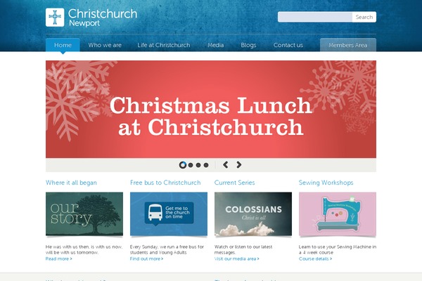 Christchurch theme site design template sample