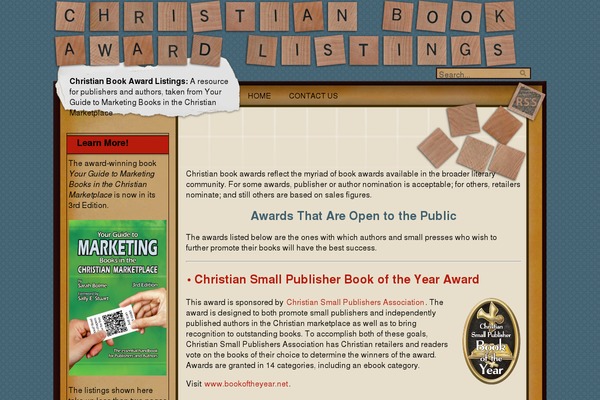 christianbookaward.com site used Wordsmith-blog