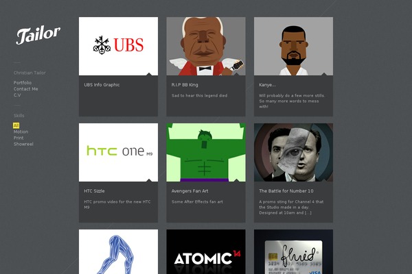 Gridlocked theme site design template sample