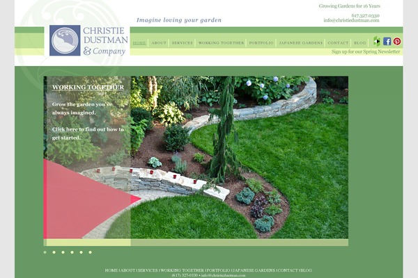 Twenty Twelve theme site design template sample