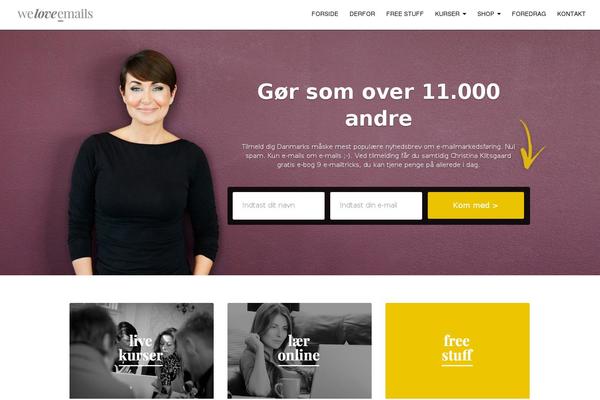 christinaklitsgaard.dk site used Weloveemails.dk