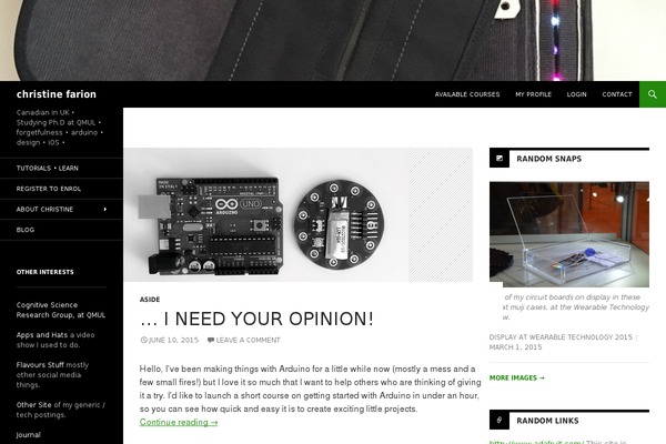 christinefarion.com site used FolioPress
