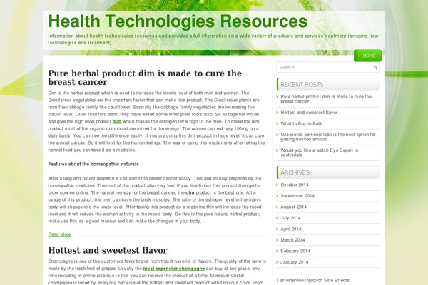 Healthstyle theme site design template sample