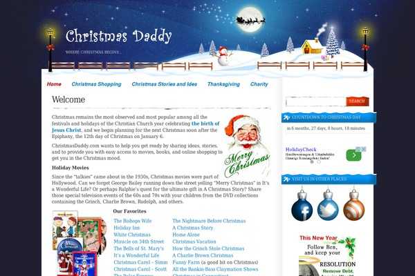christmasdaddy.com site used Xmas Theme