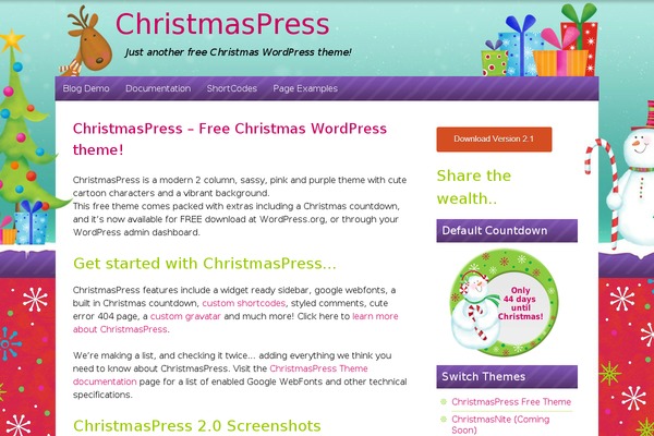 ChristmasPress theme site design template sample