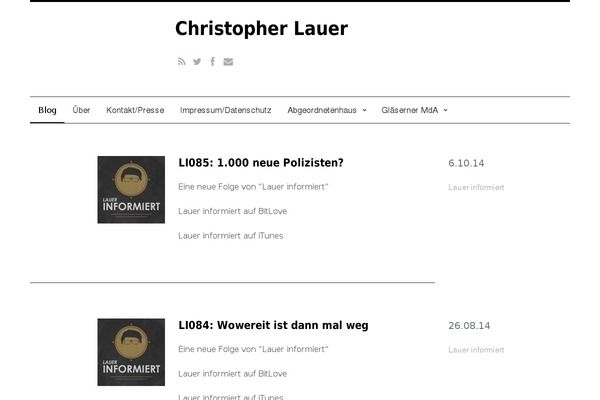 christopherlauer.de site used Schmidtlepp-1.1.0