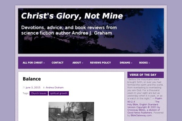 christsglory.com site used Purple Modena