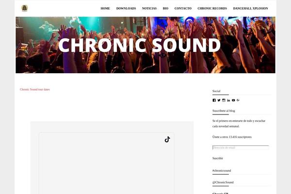 chronicsound.es site used Shuffle