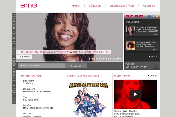 Bmg theme site design template sample