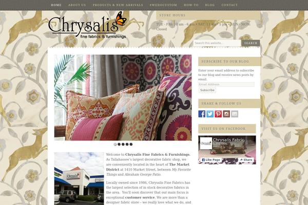 Fabric theme site design template sample