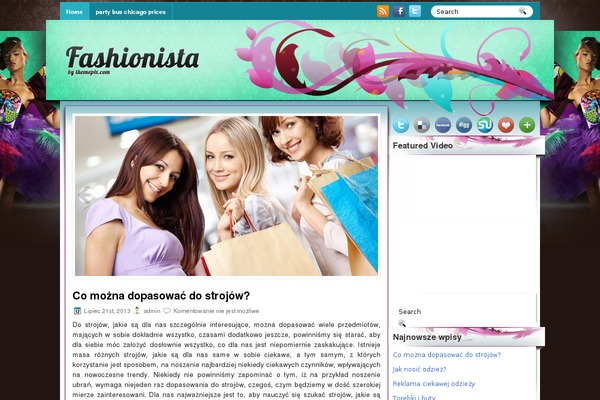 Fashionista theme site design template sample