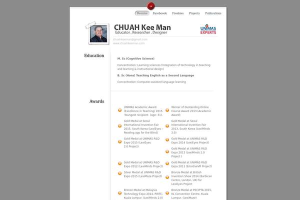 MyResume theme site design template sample
