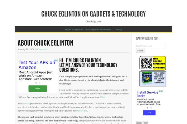 chuckegg.com site used Summit Lite