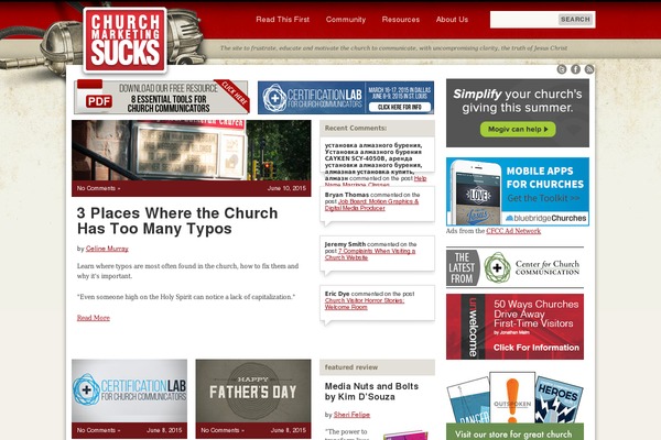 churchmarketingstinks.com site used Cmsucks