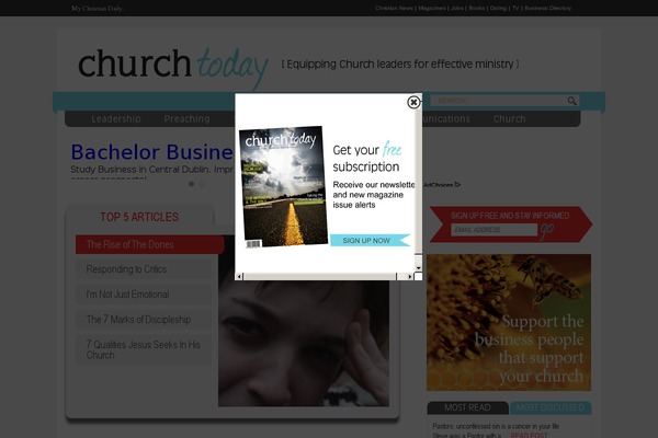 churchtoday.tv site used Coldstone